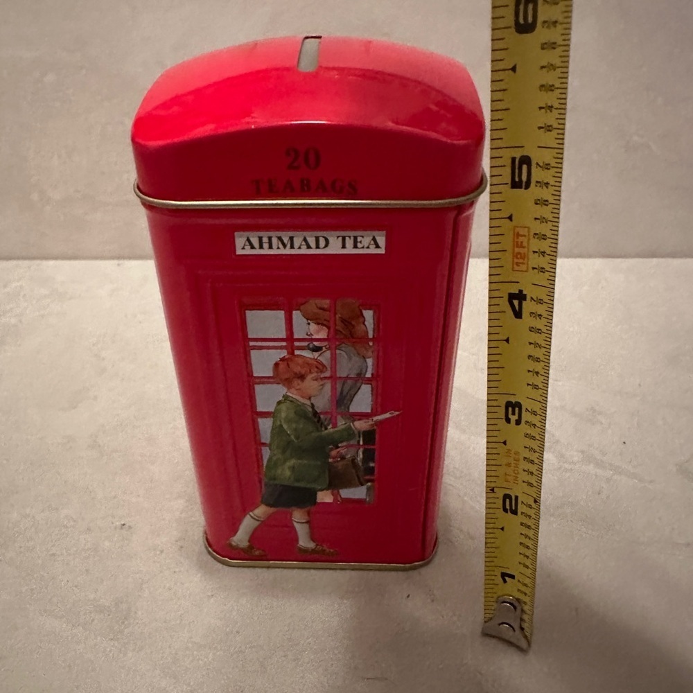 Vintage Ahmad Tea Collectors Metal Tin & Bank - Picture 5 of 5